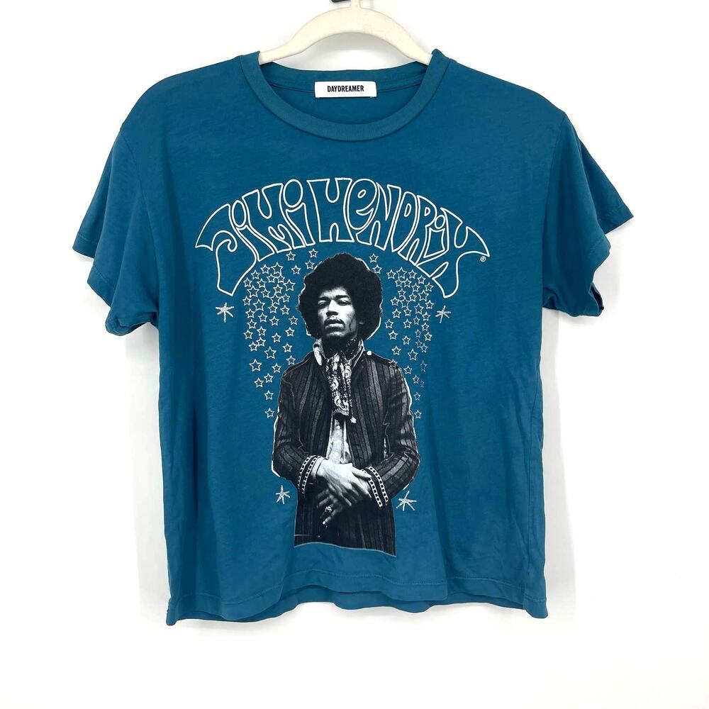 Daydreamer Jimi Hendrix Solo Tee in Dark Teal Small NWOT